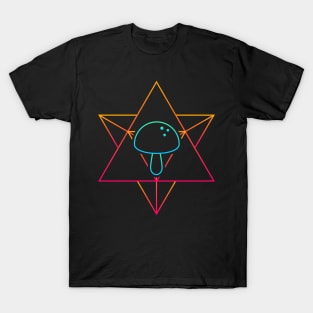 Psychedelic Sacred Geometry Mycology Mushroom T-Shirt